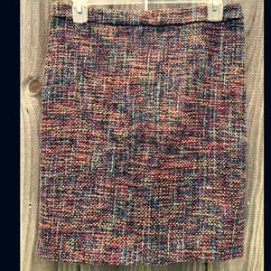 Loft Colorful Tweed Pencil Skirt